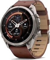 Фото Garmin Fenix 9 Pro inReach 51mm Titanium with Walnut Leather Band (010-04337-40/41)