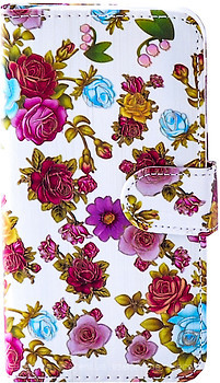 Фото Florence Чехол-книжка универсальная 5.5 5XXL White+Rose (камера в центре) (FLUN555XXLWHRS)