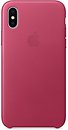 Фото Apple iPhone X Leather Case Pink Fuchsia (MQTJ2)