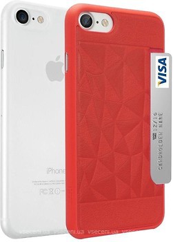 Фото Ozaki O!coat Jelly Pocket case for iPhone 7 Red Clear (OC722RC)