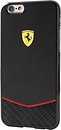 Фото Ferrari Scuderia Glossy & Carbon Bottom Case for Apple iPhone 6/6S Black (FECBBHCP6BK)