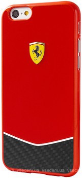 Фото Ferrari Scuderia Glossy & Carbon Bottom Case for Apple iPhone 6/6S Red (FECBBHCP6RE)