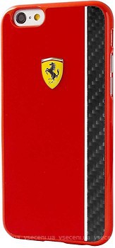Фото Ferrari Scuderia Glossy & Carbon Plate Case for Apple iPhone 6/6S Red (FECBSHCP6RE)