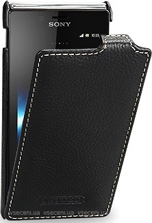 Фото Tetded Premium Leather Case for Sony Xperia J Black (SYST26iTSBK)