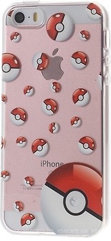 Фото EGGO TPU Pokemon Go Pokeballs Clear/Red для Apple iPhone 5/5S/SE