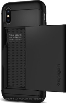 Фото Spigen Case Slim Armor CS for Apple iPhone X Black (SGP057CS22155)