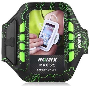 Фото Romix Touch Screen Armband Case Green LED (RH19-5.5GN)