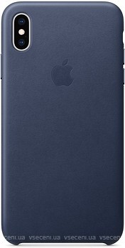 Фото Apple iPhone XS Max Leather Case Midnight Blue (MRWU2)