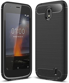 Фото Laudtec Carbon Fiber Black для Nokia 1 (LT-N1B)