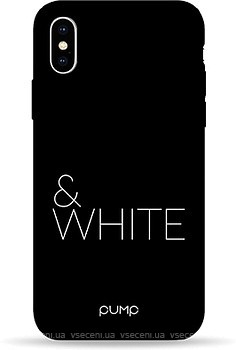 Фото Pump Silicone Minimalistic Case for Apple iPhone X/Xs Black and White (PMSLMNX/XS-13/208)