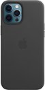 Фото Apple iPhone 12 Pro Max Leather Case with MagSafe Black (MHKM3ZE/A)