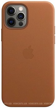 Фото Apple iPhone 12 Pro Max Leather Case with MagSafe Saddle Brown (MHKL3ZM/A)