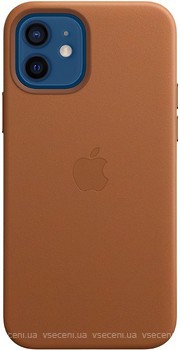 Фото Apple iPhone 12/12 Pro Leather Case with MagSafe Saddle Brown (MHKF3ZM/A)