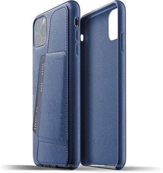Фото Mujjo Full Leather Wallet чохол на Apple iPhone 11 Pro Max Monaco Blue (MUJJO-CL-004-BL)