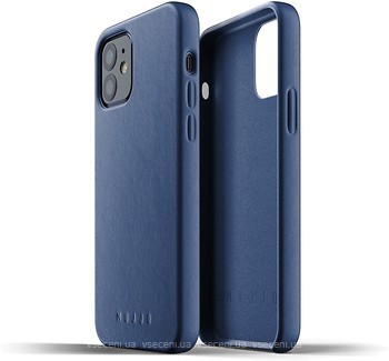 Фото Mujjo Full Leather чохол на Apple iPhone 12/12 Pro Monaco Blue (MUJJO-CL-007-BL)