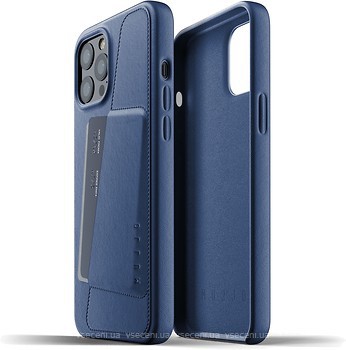Фото Mujjo Full Leather Wallet чохол на Apple iPhone 12 Pro Max Monaco Blue (MUJJO-CL-010-BL)