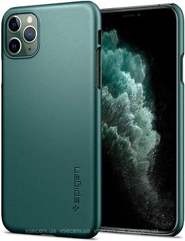 Фото Spigen Case Thin Fit for Apple iPhone 11 Pro Max Midnight Green (ACS00410)
