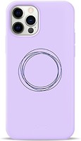 Фото Pump Silicone Minimalistic Case for Apple iPhone 12/12 Pro Circles on Light Purple (PMSLMN12(6.1)-6/1681)