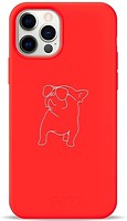 Фото Pump Silicone Minimalistic Case for Apple iPhone 12/12 Pro Pug With (PMSLMN12(6.1)-1/233)