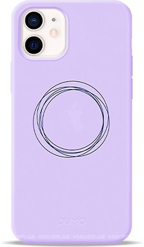 Фото Pump Silicone Minimalistic Case for Apple iPhone 12 Mini Circles on Light Purple (PMSLMN12(5.4)-6/1681)