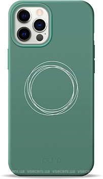 Фото Pump Silicone Minimalistic Case for Apple iPhone 12 Pro Max Circles on Green (PMSLMN12(6.7)-6/1731)