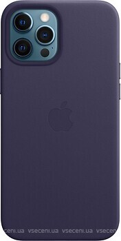 Фото Apple iPhone 12 Pro Max Leather Case with MagSafe Deep Violet (MJYT3)