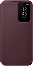 Фото Samsung Smart Clear View Cover for Galaxy S22 SM-S901 Burgundy (EF-ZS901CEEGRU)