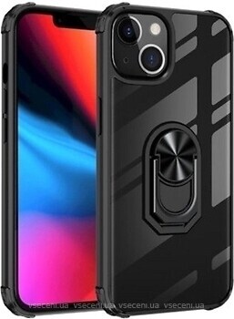 Фото Drobak Magnetic Ring Case With Airbag Apple iPhone 11 Pro Black (707013)