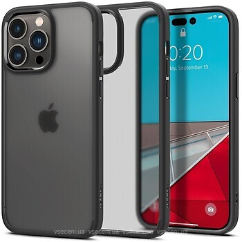 Фото Spigen Case Ultra Hybrid for Apple iPhone 14 Pro Max Frost Black (ACS04824)