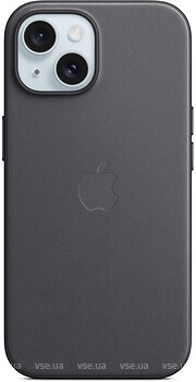 Фото Apple iPhone 15 FineWoven Case with MagSafe Black (MT393ZM/A)