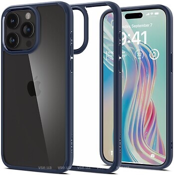 Фото Spigen Ultra Hybrid for Apple iPhone 15 Pro Max Navy Blue (ACS06573)