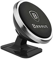 Фото Baseus 360-degree Rotation Magnetic Mount Holder Silver (SUGENT-NT0S)