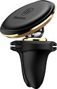 Фото Baseus Magnetic Air Vent Car Mount Holder with Cable Clip Gold (SUGX-A0V)