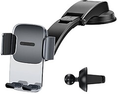 Фото Baseus Easy Control Clamp Car Mount Holder Black (SUYK000001)