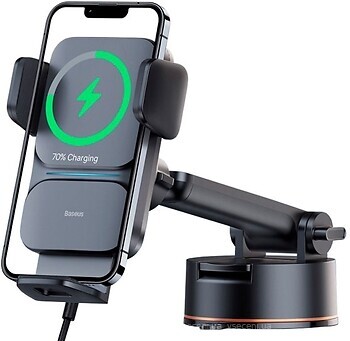 Фото Baseus Wisdom Auto Alignment Car Mount Wireless Charger 15W (CGZX000101)