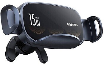 Фото Baseus LightChaser Triple-Coil Wireless Charging Electric Car Mount Black (C40355901111-00)