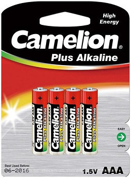 Фото Camelion AAA Alkaline 4 шт Plus Alkaline (LR03-BP4)
