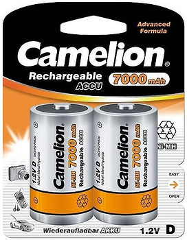 Фото Camelion D 7000mAh NiMh 2 шт (NH-D7000BP2)