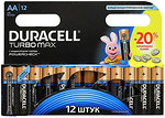 Фото Duracell AA Alkaline 12 шт Turbo Max LR06 MN1500 (81528443)