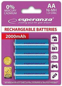 Фото Esperanza AA 2000mAh NiMh 4 шт (EZA104B)