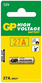 Фото GP Batteries A27 12B Alkaline 1 шт (27A)