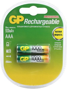 Фото GP Batteries AAA 1000mAh NiMh 2 шт (100AAAHC)