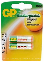 Фото GP Batteries AAA 800mAh NiMh 2 шт (80AAAHC)