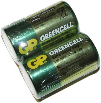 Фото GP Batteries D Zinc-Carbon 2 шт Greencell (13G)