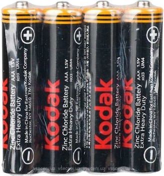 Фото Kodak AAA Zinc-Carbon 4 шт Extra Heavy Duty (30953314)