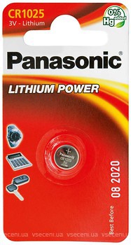 Фото Panasonic CR-1025 3B Lithium 1 шт (CR-1025EL/1B)