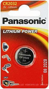 Фото Panasonic CR-2032 3B Lithium 1 шт (CR-2032EL/1B)