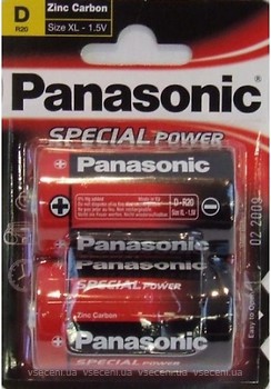 Фото Panasonic D Zinc-Carbon 2 шт Special (R20REL/2BPU)