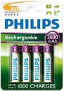 Фото Philips AA 2600mAh NiMh 4 шт (R6B4B260/10)