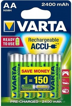 Фото Varta AA 2400mAh NiMh 4 шт Power Accu (56756101404)